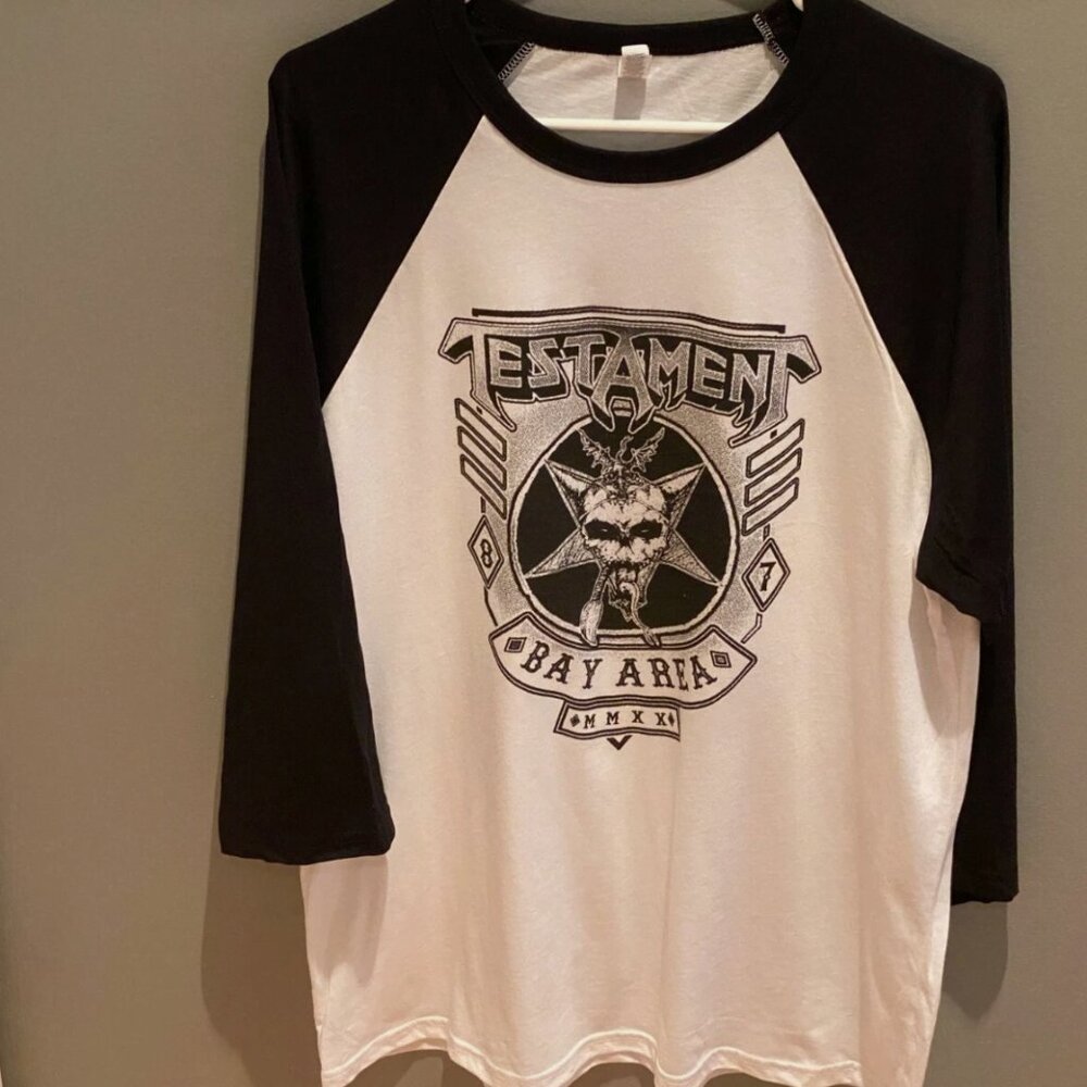 Testament "Bay Area '87" White Men's Baseball Shirt Size XL